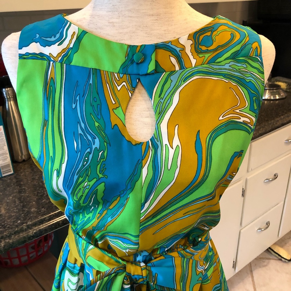 Vintage 70s Psychedelic Print Dress